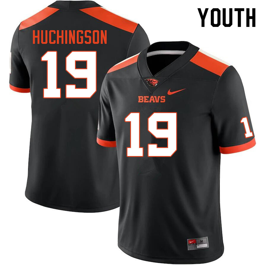 Youth #19 Brady Huchingson Oregon State Beavers College Football Jerseys Sale-Black